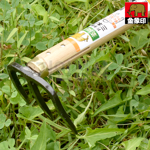 코끼리표 금상인 세발 괭이 그립형(196567) 약초괭이 텃밭 화단 야전 캠핑 벌초 농사용