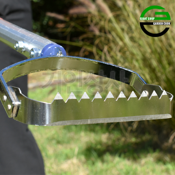 가든쿡 스텐 장대 잡초제거기 GC-0140 (톱니형) 선호미 잡초호미 정원 텃밭 농기구 낫